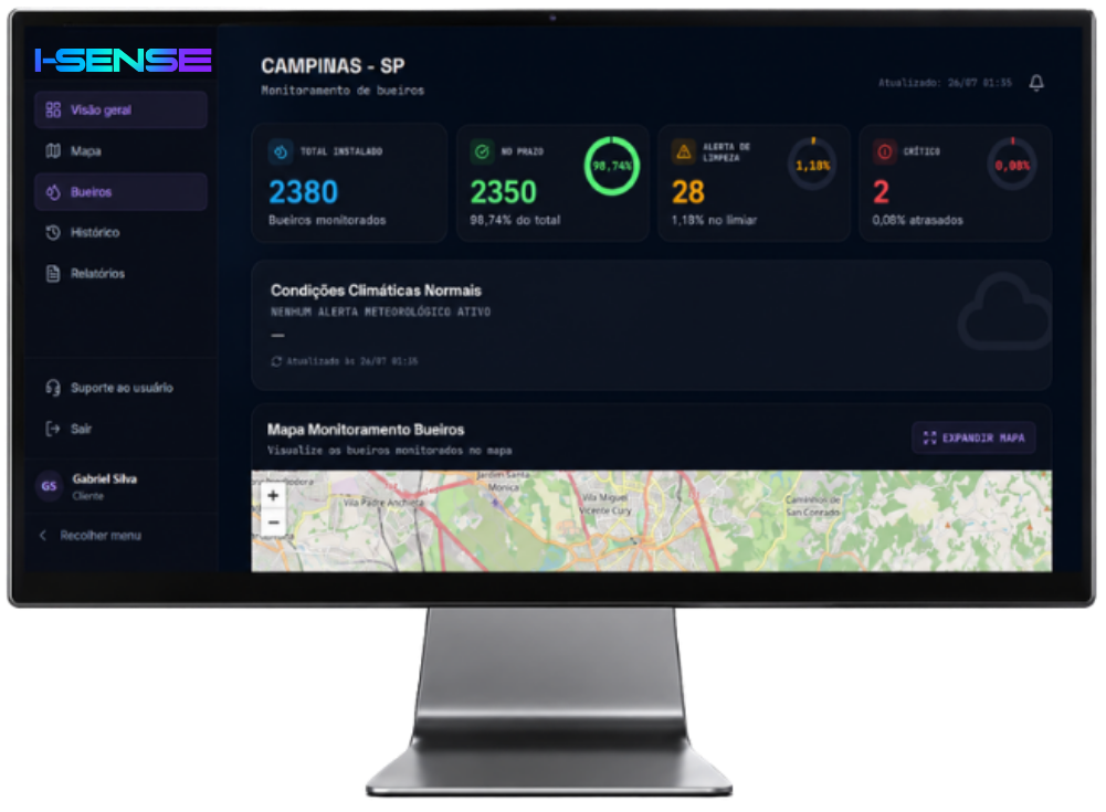 I-SENSE — gestão e monitoramento da drenagem urbana
